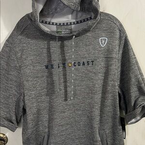 New Adrenaline Gray West Coast Men's Hoodie-LG